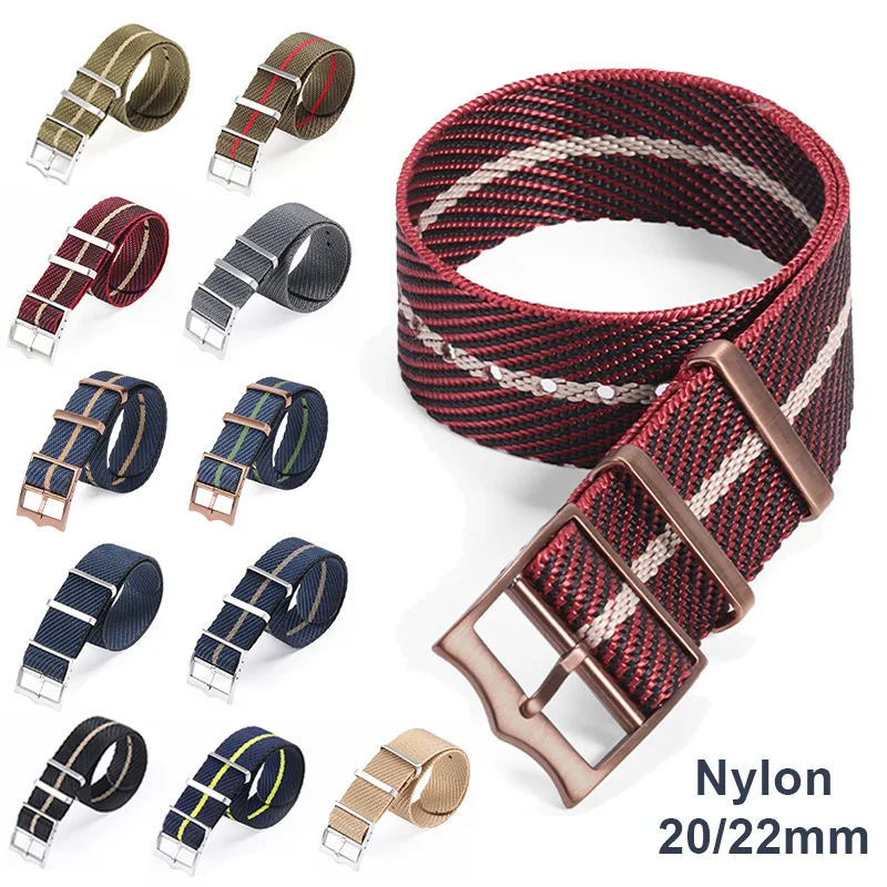 Nato Strap Nylon - 편안한 캔버스 나일론 시계 밴드 20mm