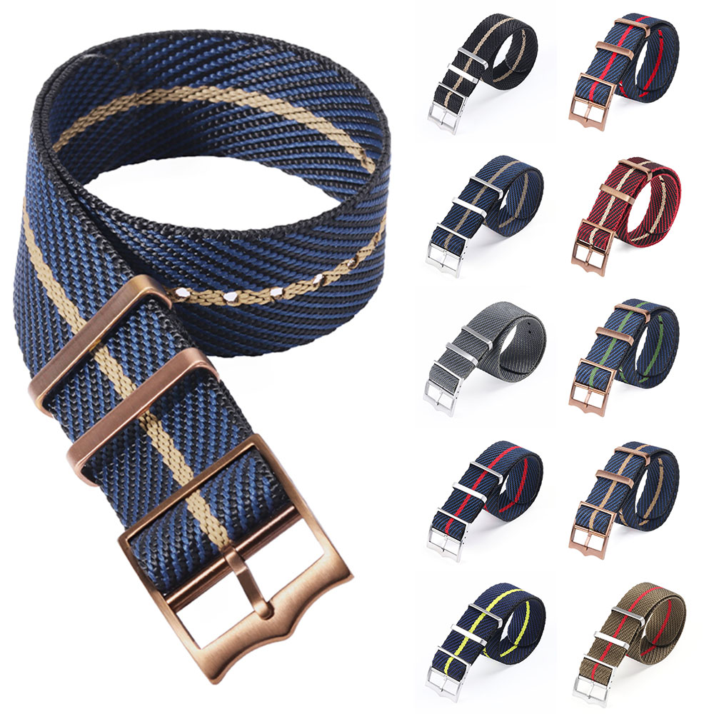 Nato Strap Nylon - 튜더 군사 프리미엄 팔찌 청동 버클