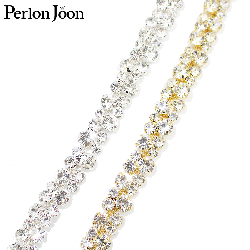 스파클링 전체 다이아몬드 크리스탈 체인 라인 석 트림  - Perlon Strap Woven 리뷰 및 가격