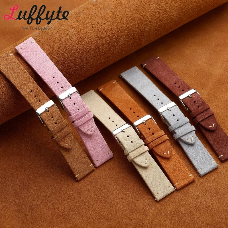 빈티지 스웨이드 정품 가죽 시계 스트랩 18mm 20m - Suede Strap Watch 리뷰 및 가격