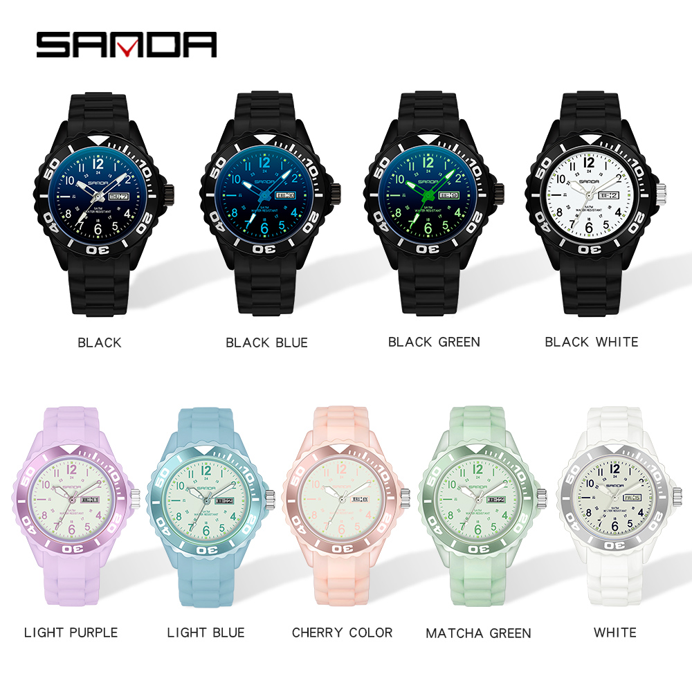 Sanda 여성용 손목 시계 드레스, 블루 워치, 실리 - Silicone Band Women 리뷰 및 가격