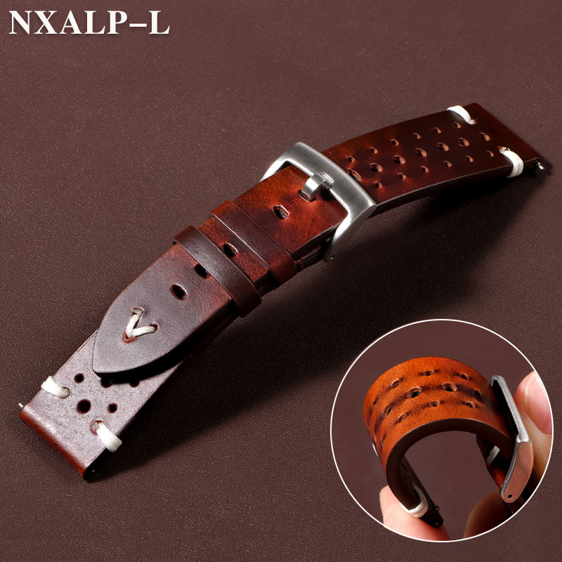 레트로 오일 왁스 변색 가죽 시계 스트랩 20mm 22 - Nato Strap Nylon 리뷰 및 가격