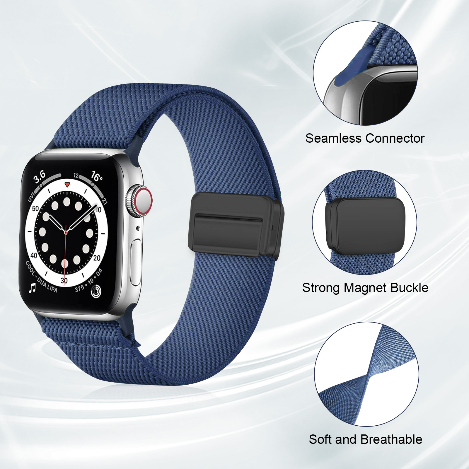 애플 워치용 마그네틱 스트랩, 나일론 소재, iwatc - Milanese Loop Magnetic 리뷰 및 가격