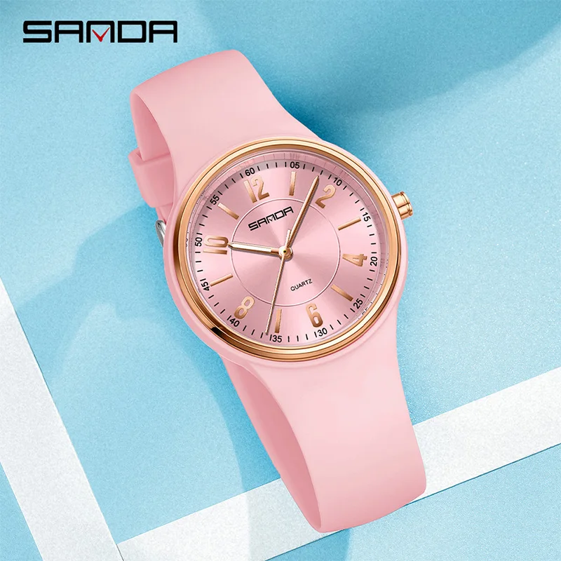 SANDA 패션 여성 쿼츠 시계 간단하고 절묘한 다이얼 - Silicone Band Women 리뷰 및 가격