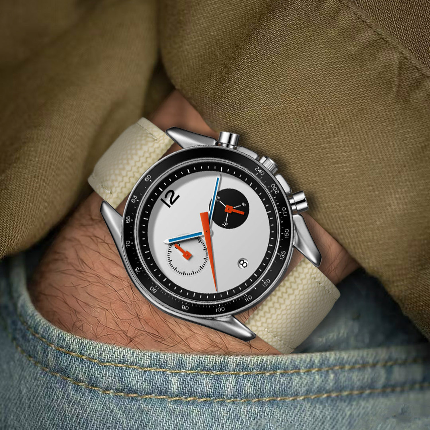 CILOA 빈티지 레이싱 크로노그래프 남성용 시계 베이 - Leather Watch Band Men 리뷰 및 가격