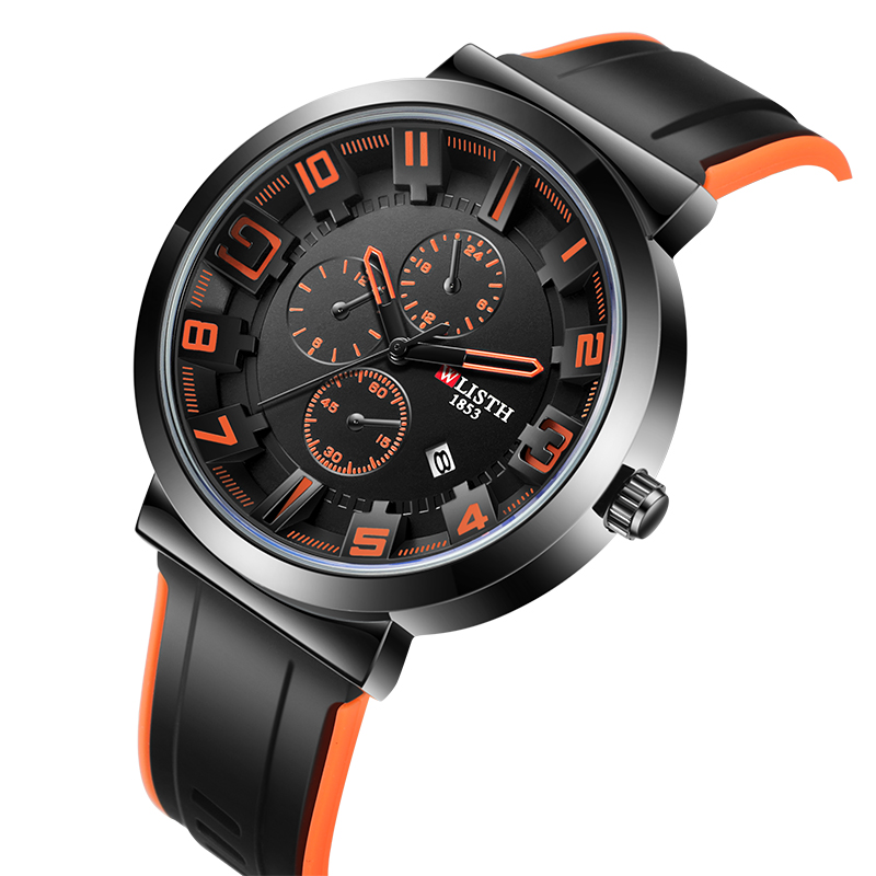 WLISTH 레트로 남자 시계 스포츠 남자 손목 시계  - Leather Watch Band Men 리뷰 및 가격