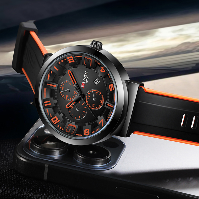 WLISTH 레트로 남자 시계 스포츠 남자 손목 시계  - Leather Watch Band Men 리뷰 및 가격