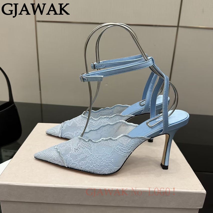 얇은 하이힐 신발 여성용 포인티드 토 펌프스 메쉬 메탈 - Mesh Strap Metal 리뷰 및 가격